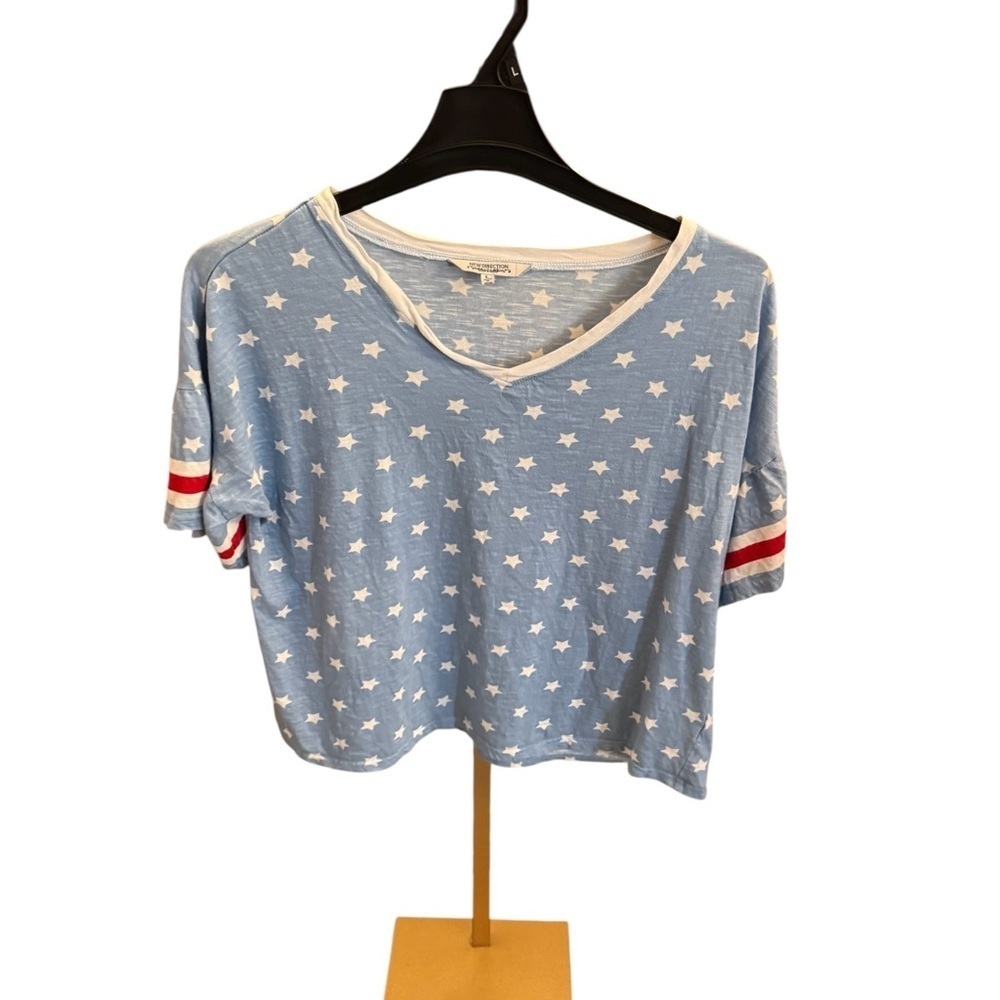 New Direction American Star Print Women's Top T-shirt Size Large